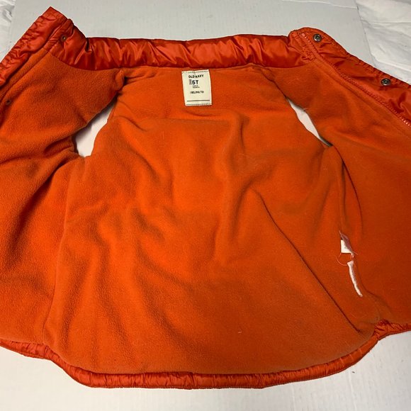 Old Navy Kids 5T Orange Warm Fleece Vest - Picture 3 of 4